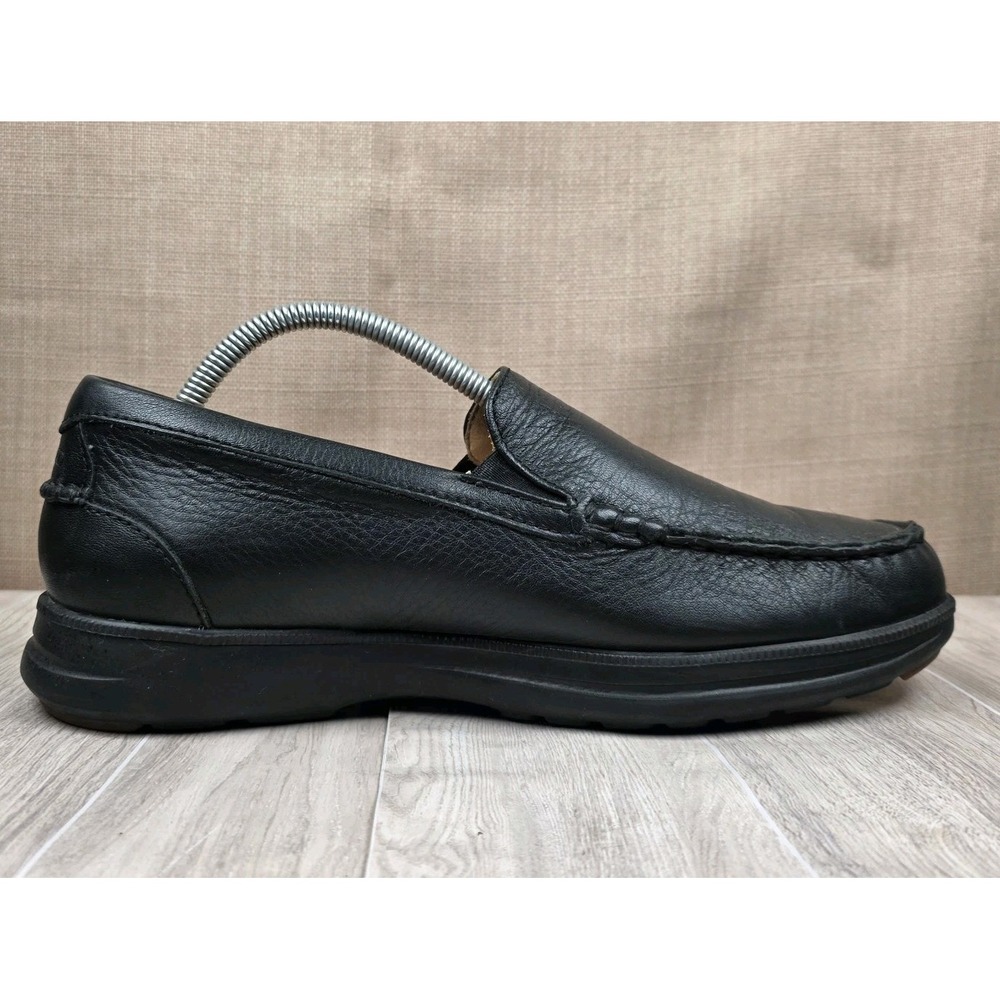 Samuel Hubbard Blue Skies Black Pebble Leather Slip On Loafers Shoes Mens 9 - Picture 4 of 10